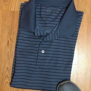 Men’s gray with black stripes shirt XL